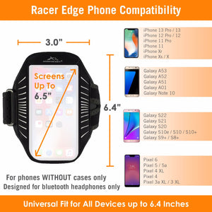 Racer Edge Running Armband Size Chart