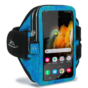 Armpocket Elite, Mega i-40 armband for Galaxy S10 Arctic Blue