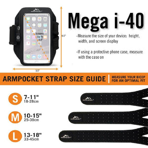 Armpocket X Plus iPhone 11 Pro Armband Size Chart
