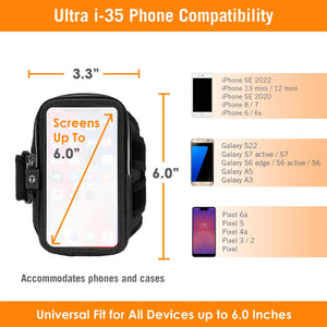 Ultra i-35 Running Armband  Size Chart
