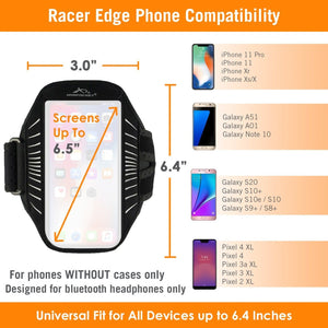 Racer Edge Running Armband Size Chart