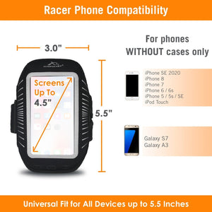Racer Running Armband Size Chart