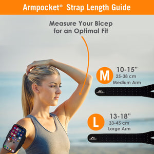 Armpocket X Plus Strap Length Size Chart