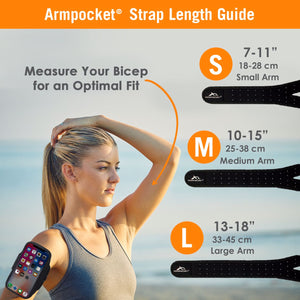 Armpocket X Running Armband Strap Length Size Chart