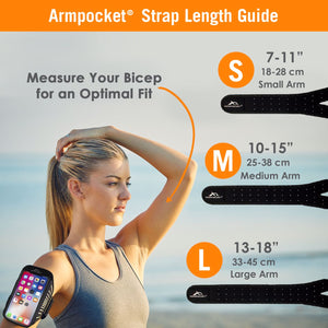 Racer Edge Running Armband Strap Length Size Chart